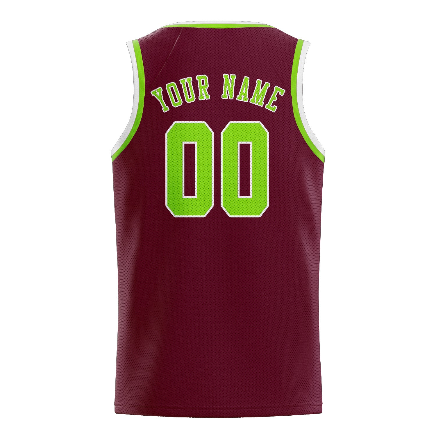 Maillot de basketball personnalisé rouge cramoisi et vert émeraude