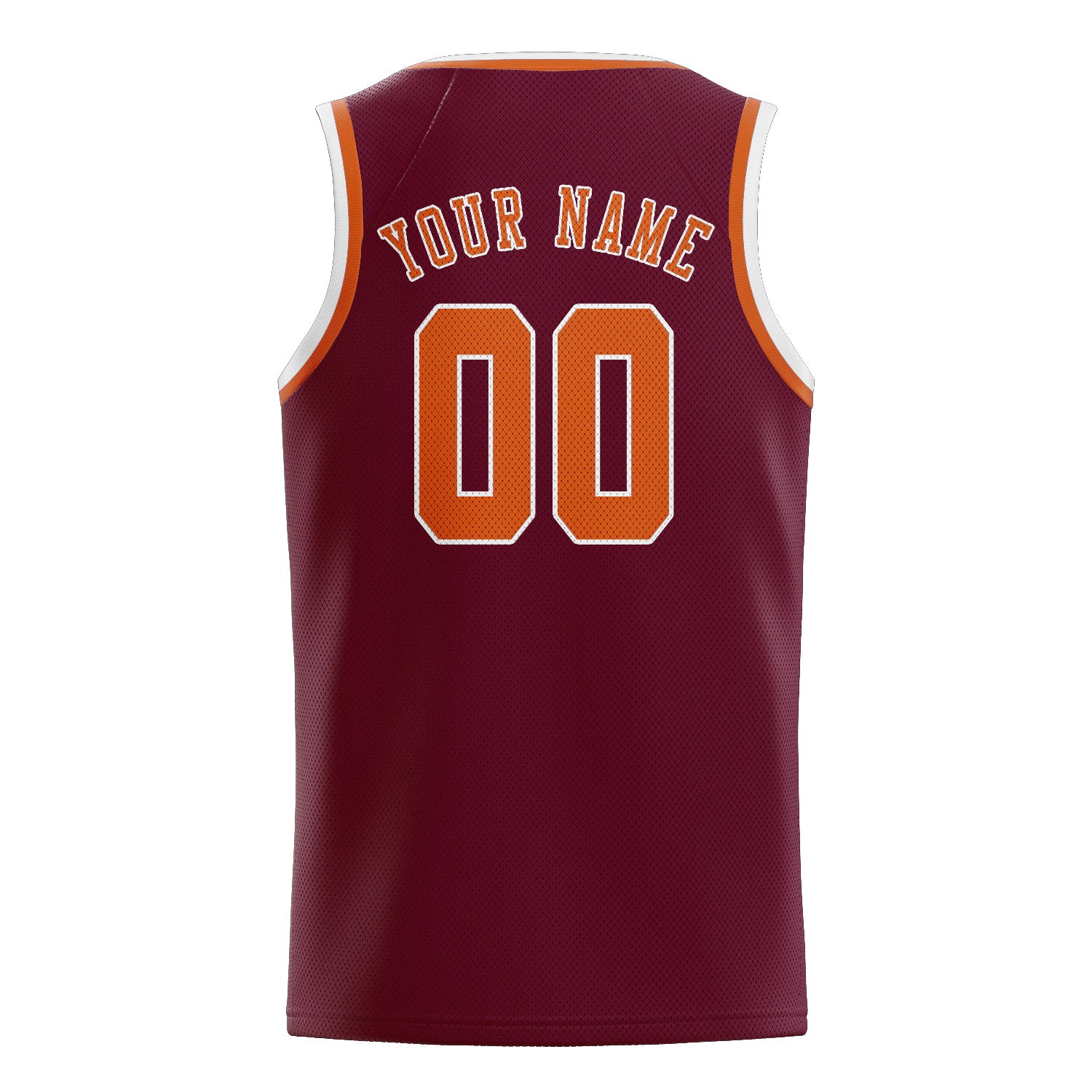 Maillot de basketball personnalisé rouge cramoisi et orange