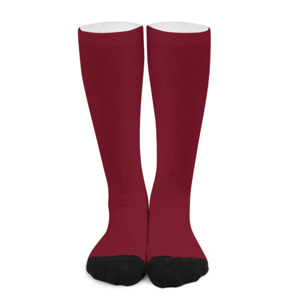 Chaussettes hautes personnalisées rouge carmin rouge carmin