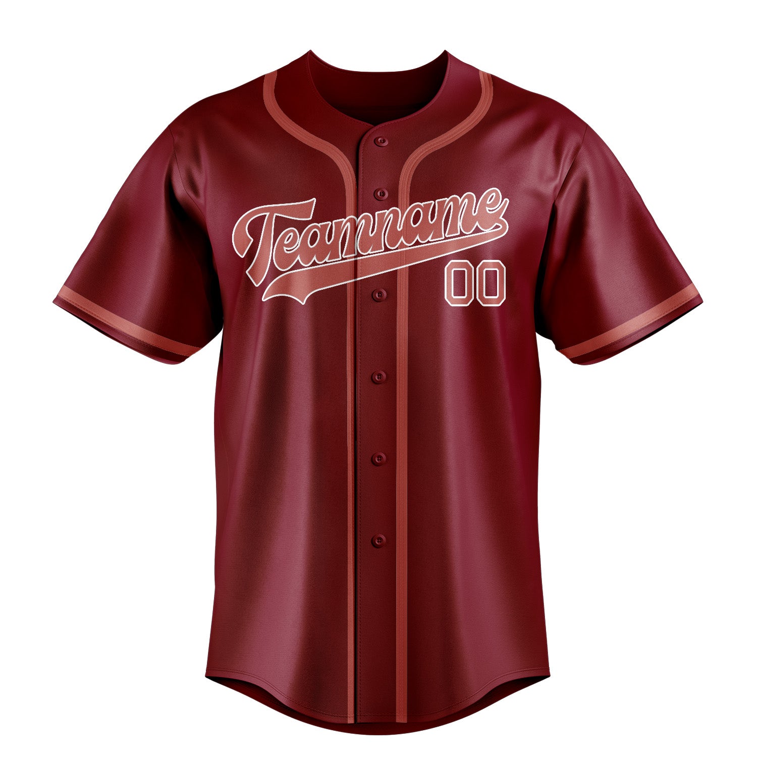 Maillot de baseball personnalisé Crimson Red Copper Rose