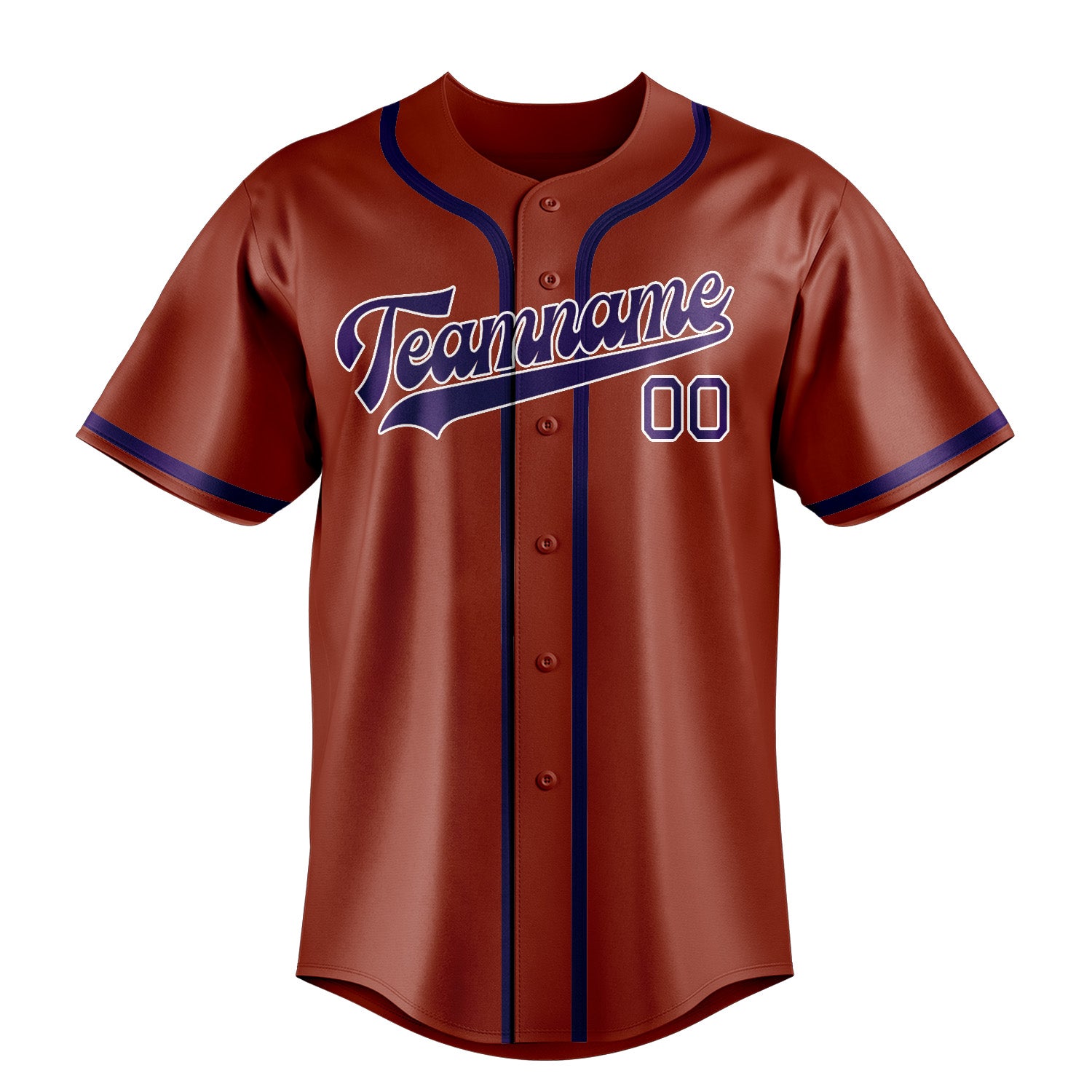 Maillot de baseball personnalisé corail rouge violet
