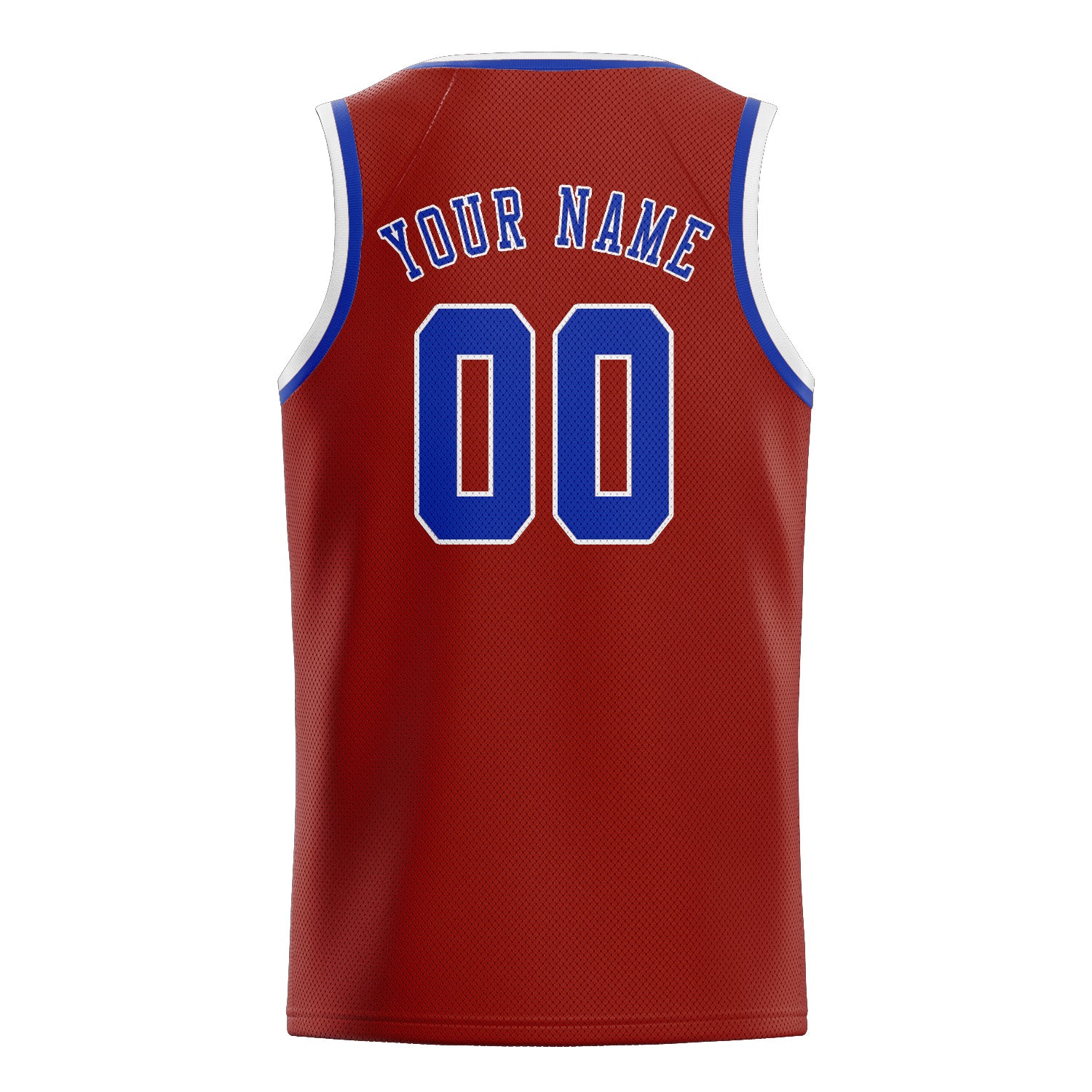 Maillot de basketball personnalisé rouge corail et bleu ciel