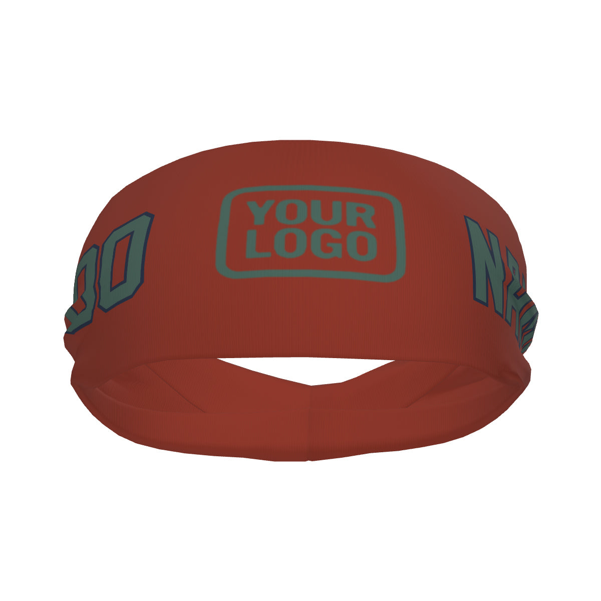 Bandeau de sport personnalisé corail rouge bleu vert