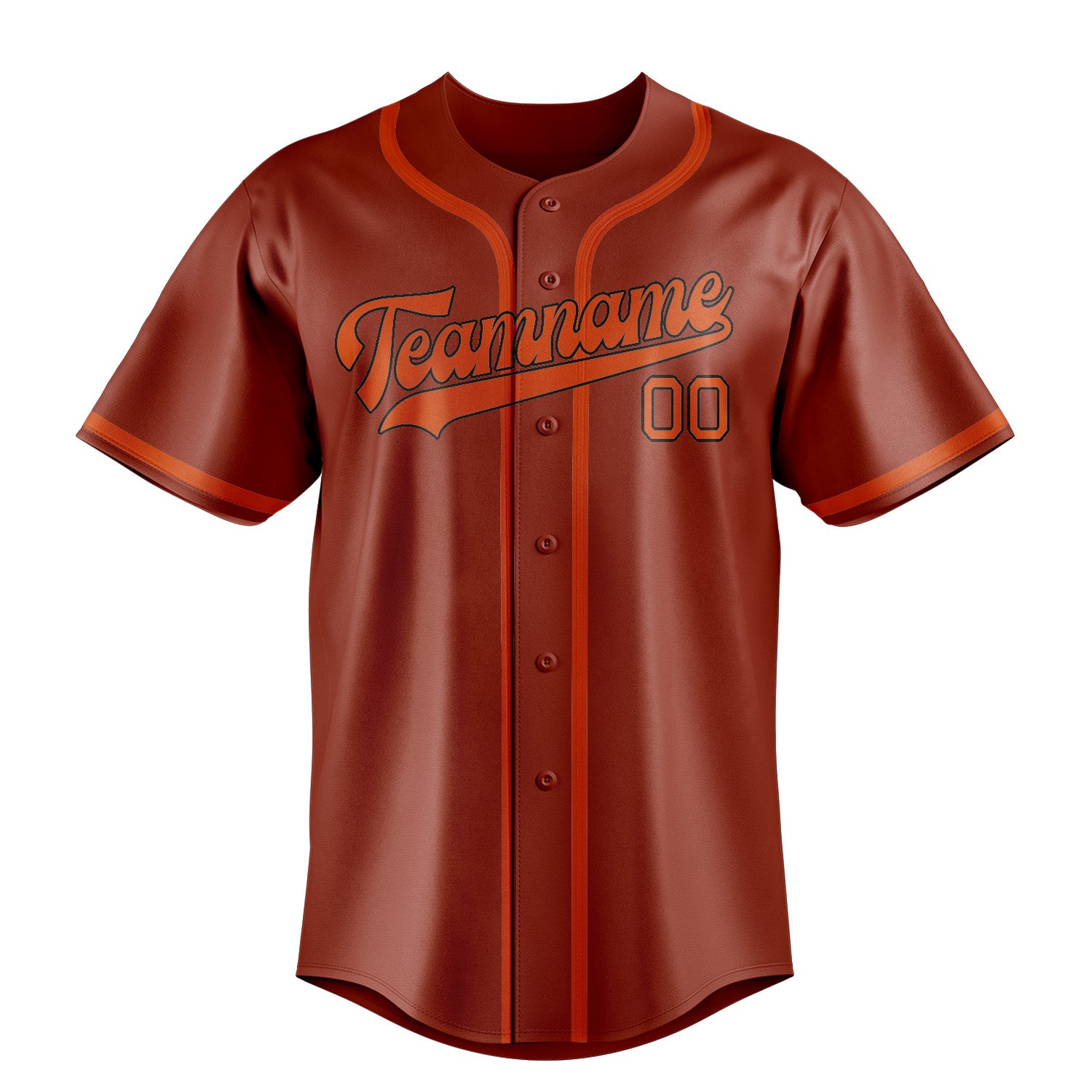 Maillot de baseball personnalisé corail rouge orangé rouge