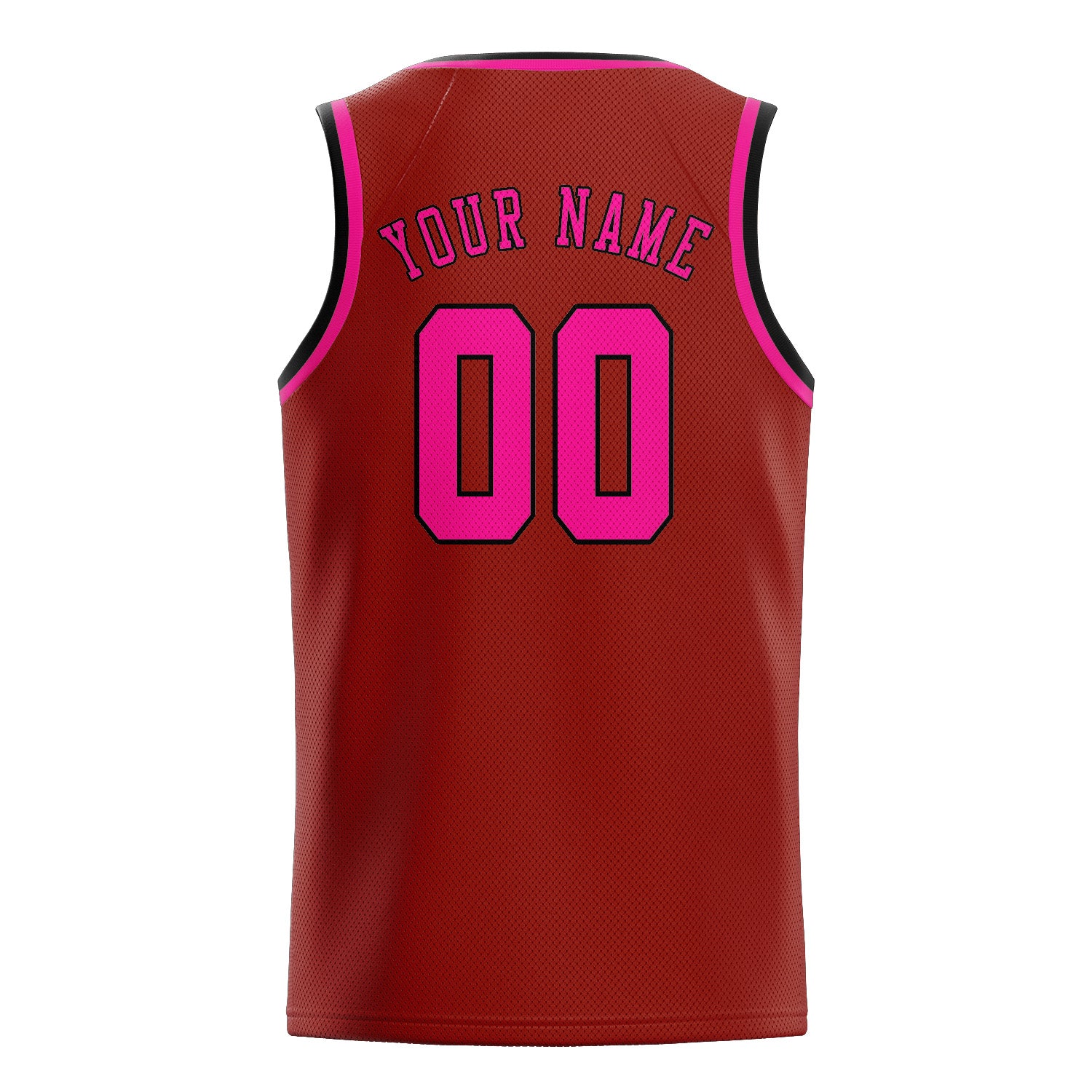 Maillot de basketball personnalisé corail rouge rose