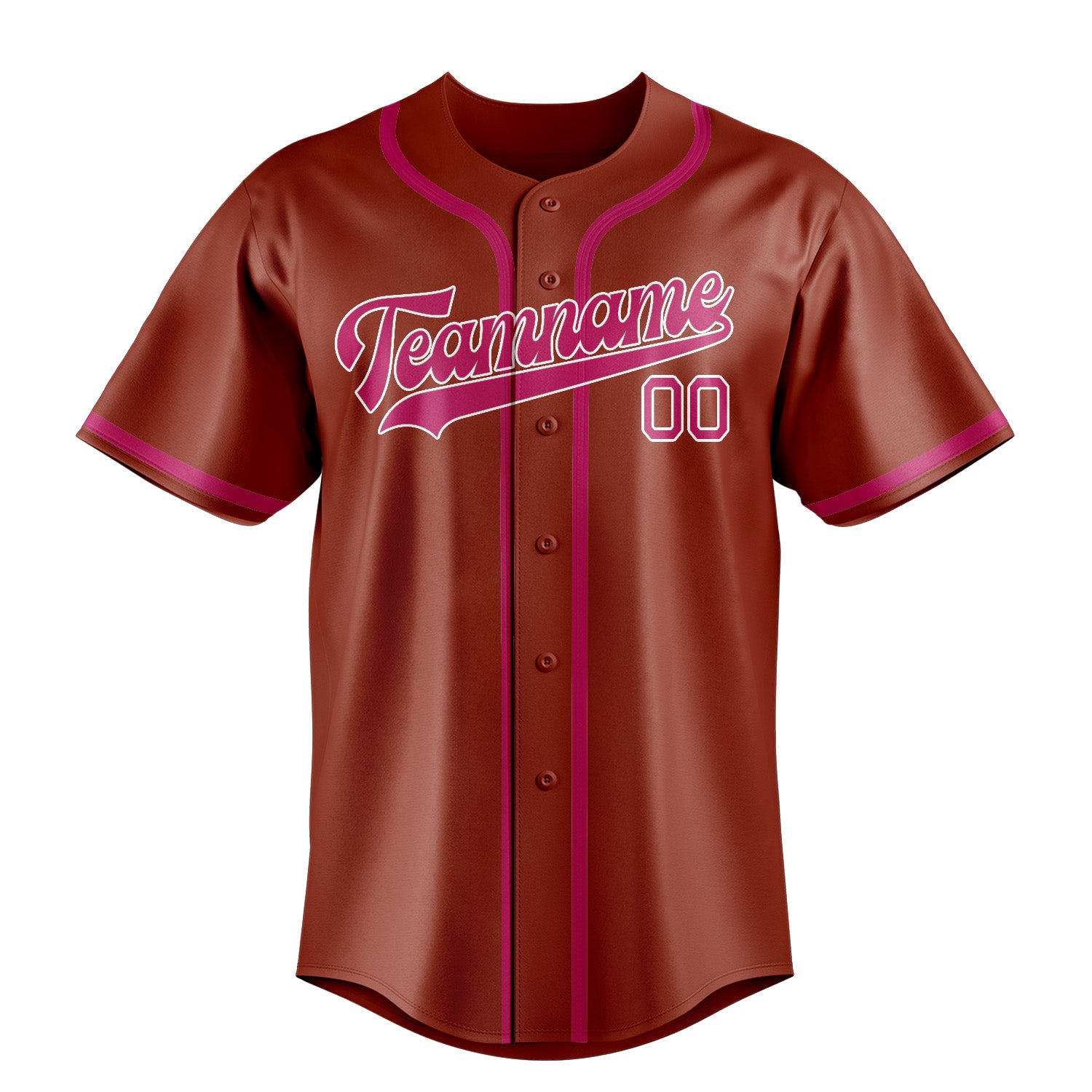 Maillot de baseball personnalisé corail rouge rose