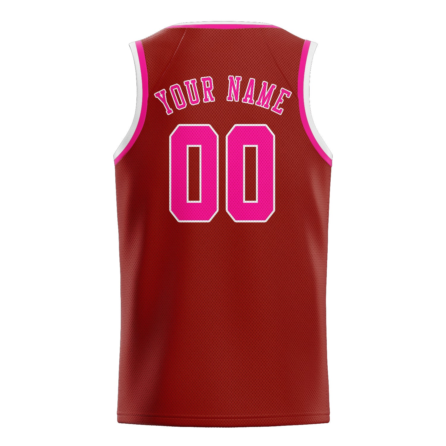 Maillot de basketball personnalisé corail rouge rose