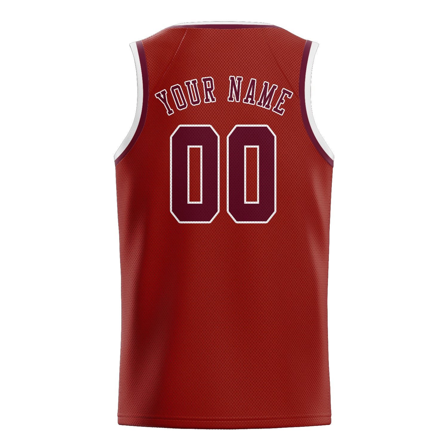 Maillot de basketball personnalisé rouge corail et rouge cramoisi