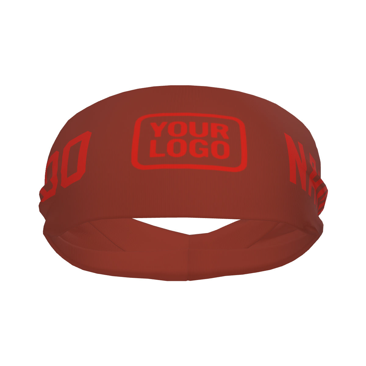 Bandeau de sport personnalisé corail rouge orangé rouge