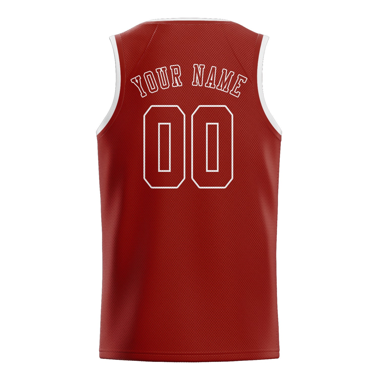 Maillot de basketball personnalisé rouge corail