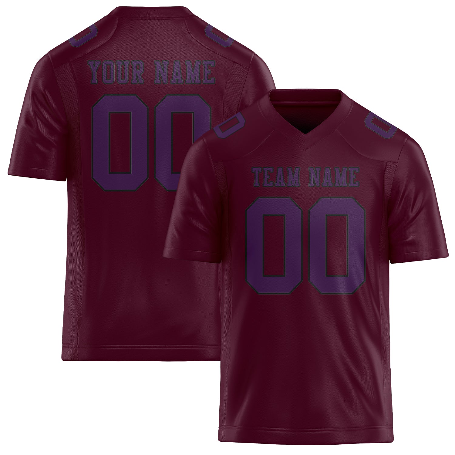 Custom Coral Red Purple Football Jersey