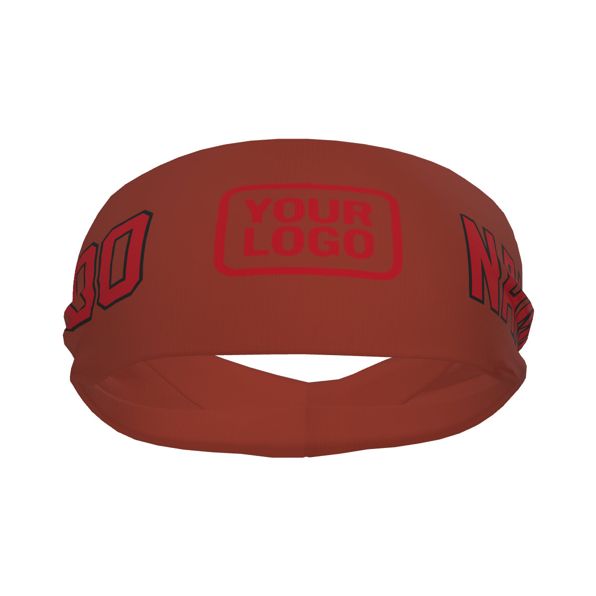 Bandeau de sport rouge corail personnalisé