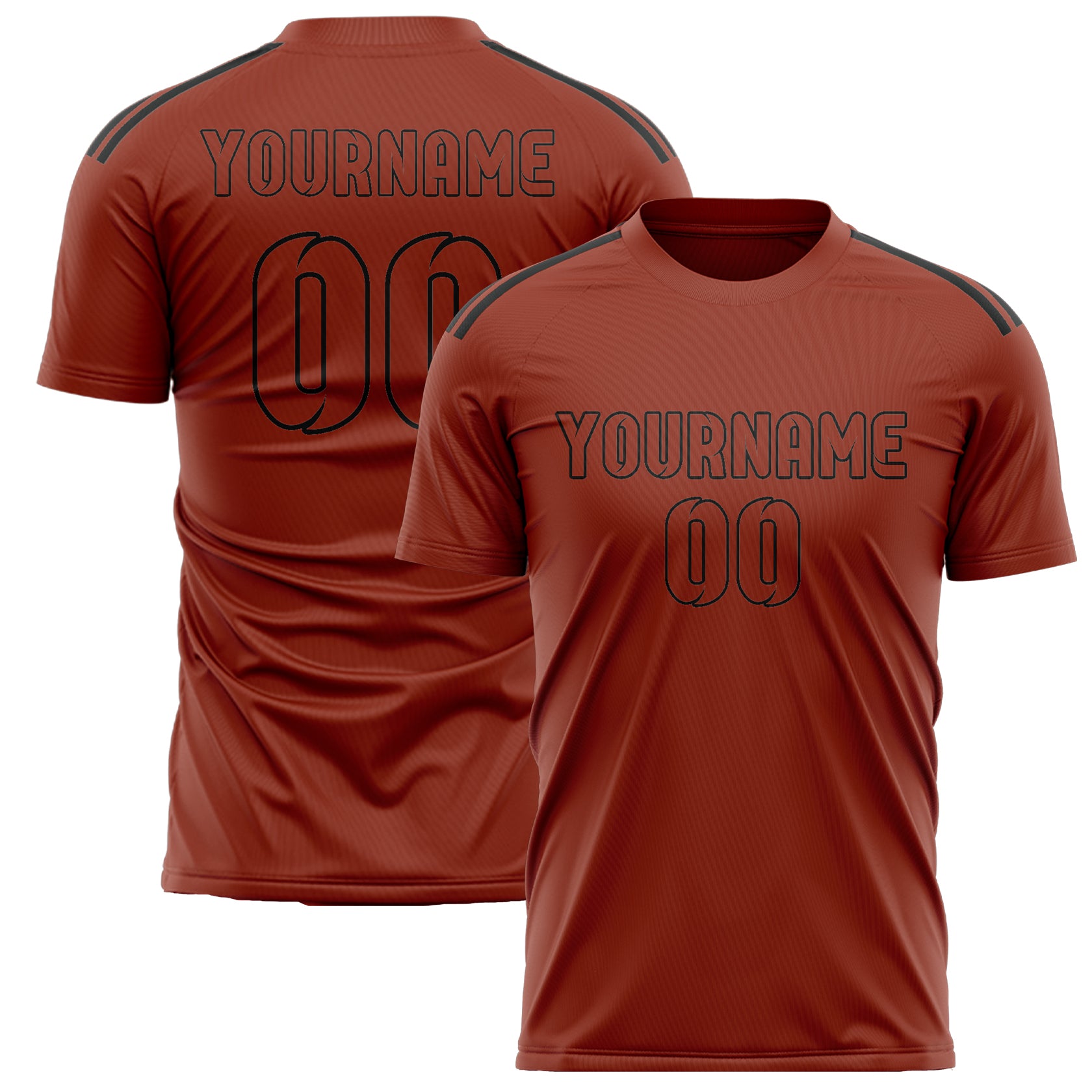 Maillot de football personnalisé rouge corail