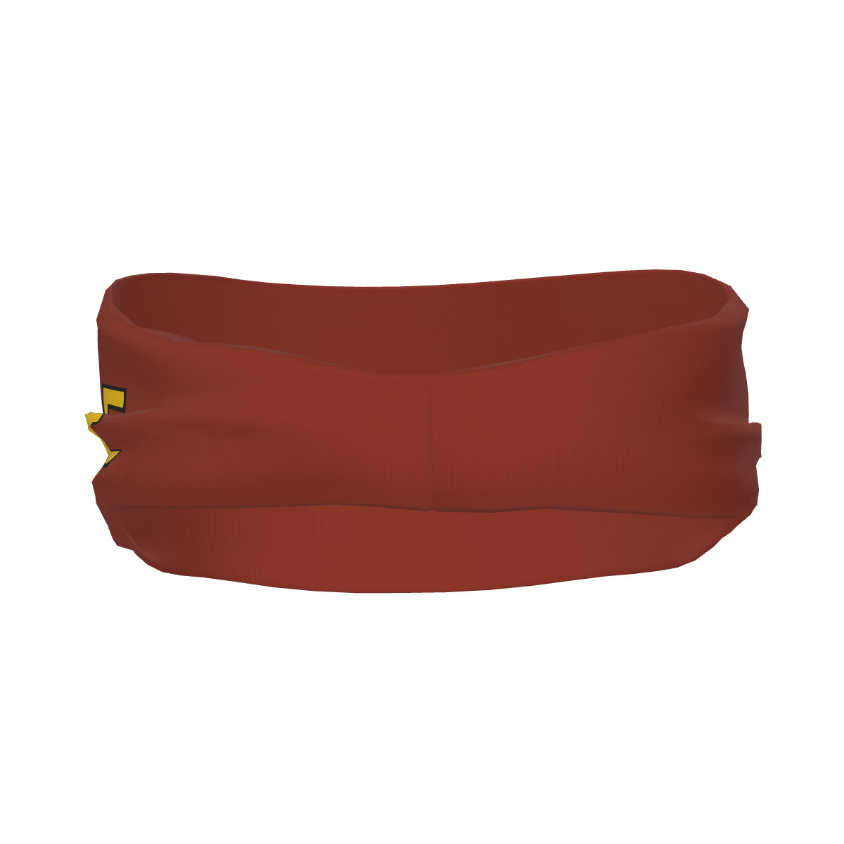 Bandeau de sport personnalisé rouge corail et or