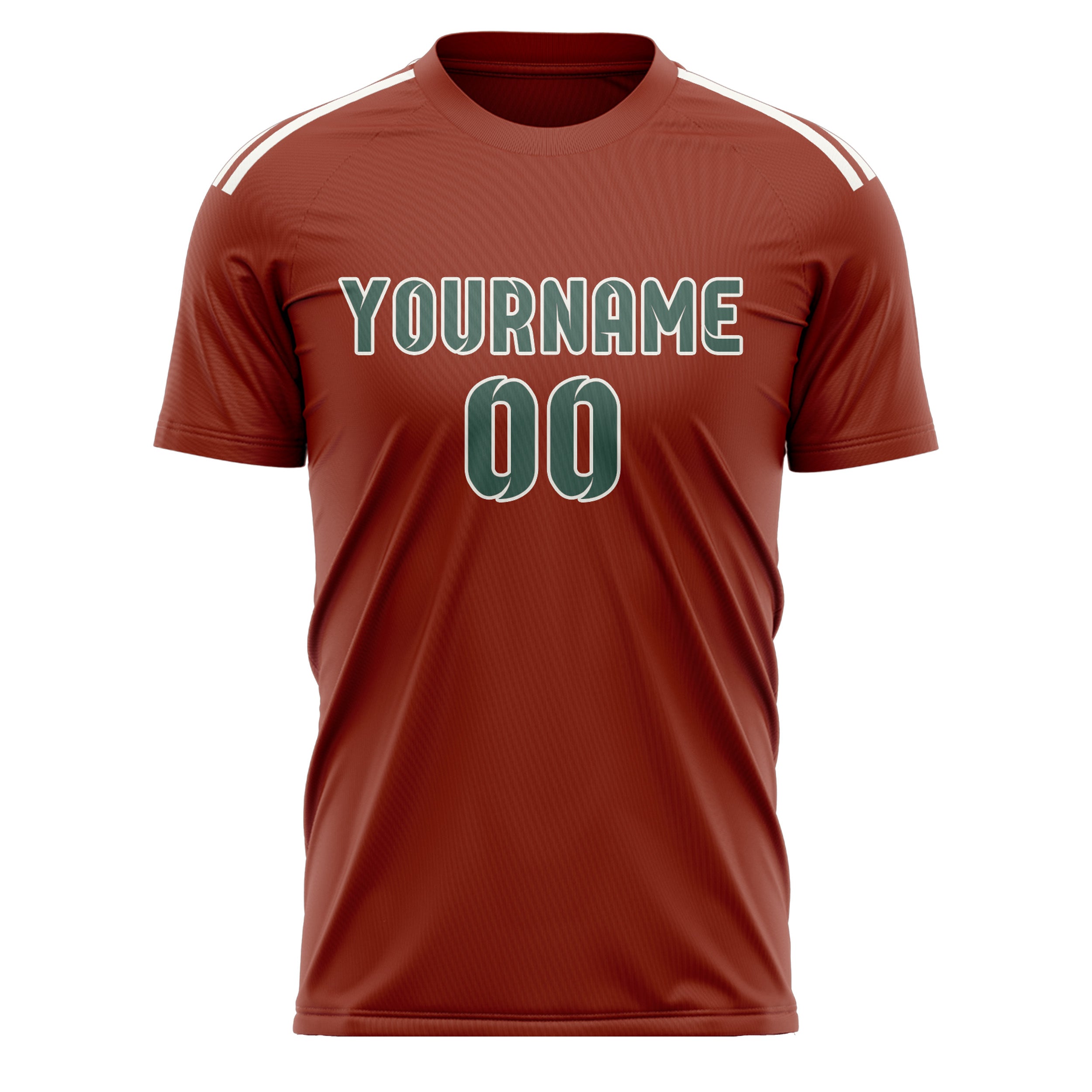 Maillot de football personnalisé corail rouge bleu vert