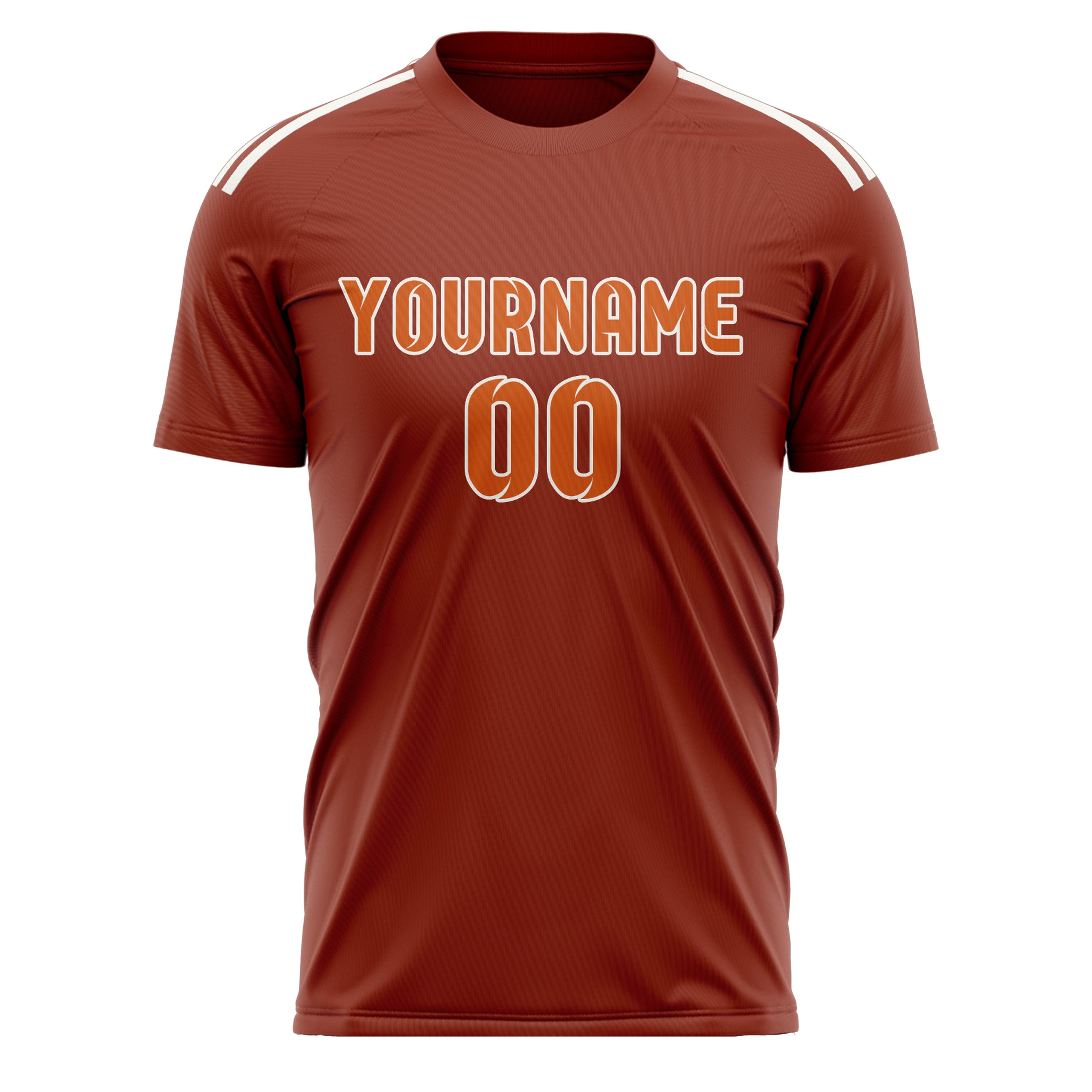 Maillot de football personnalisé corail rouge orange