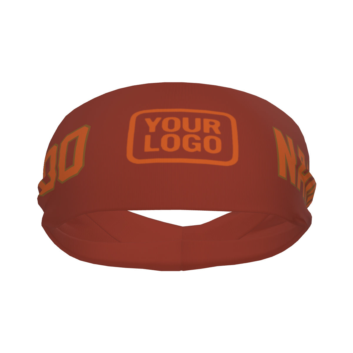 Bandeau de sport personnalisé corail rouge orange