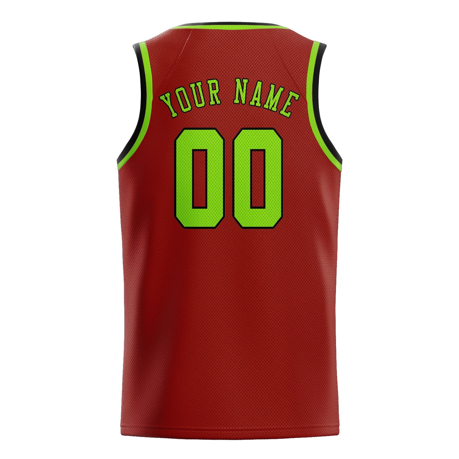 Maillot de basketball personnalisé rouge corail et vert émeraude