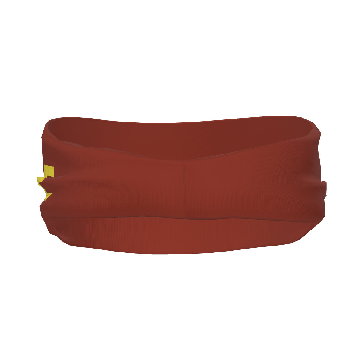 Bandeau de sport personnalisé rouge corail et jaune clair