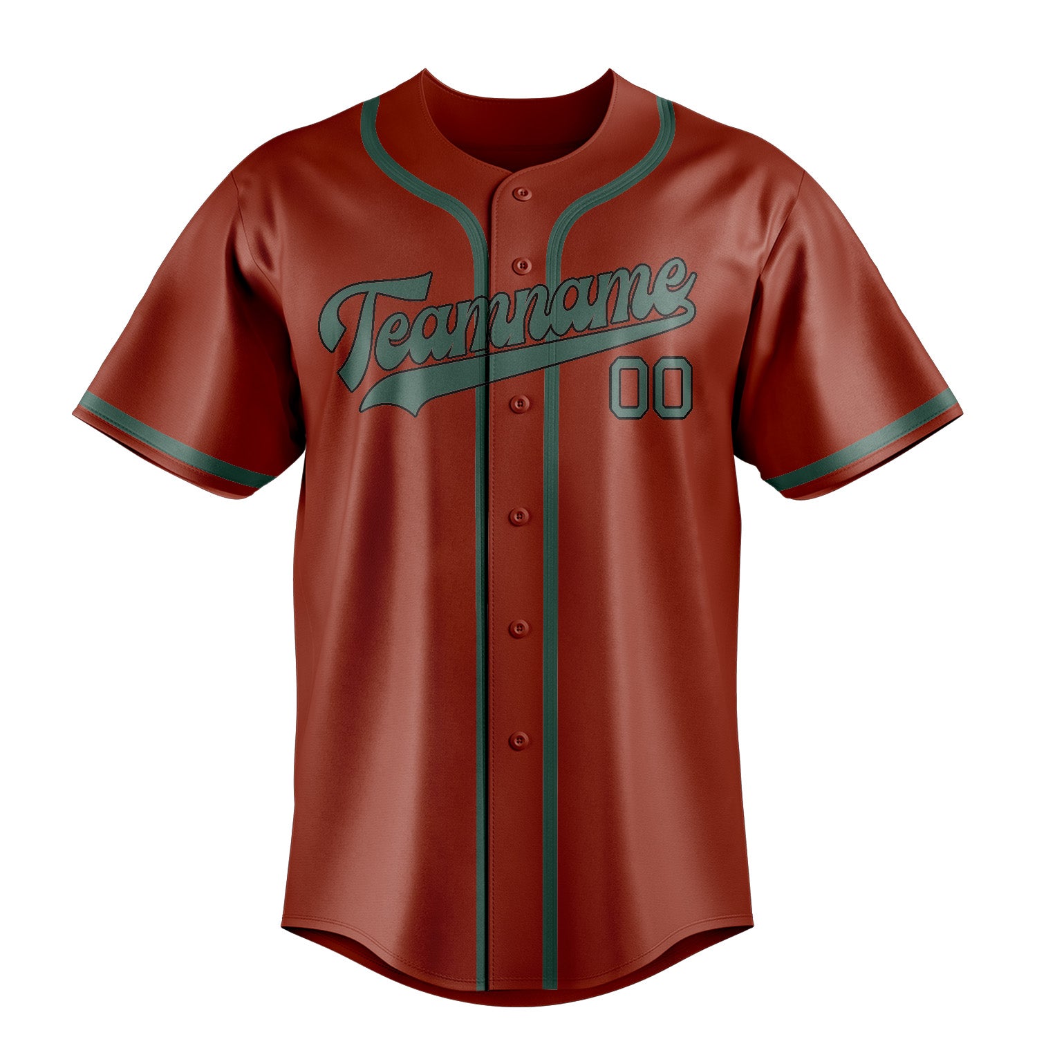 Maillot de baseball personnalisé corail rouge bleu vert