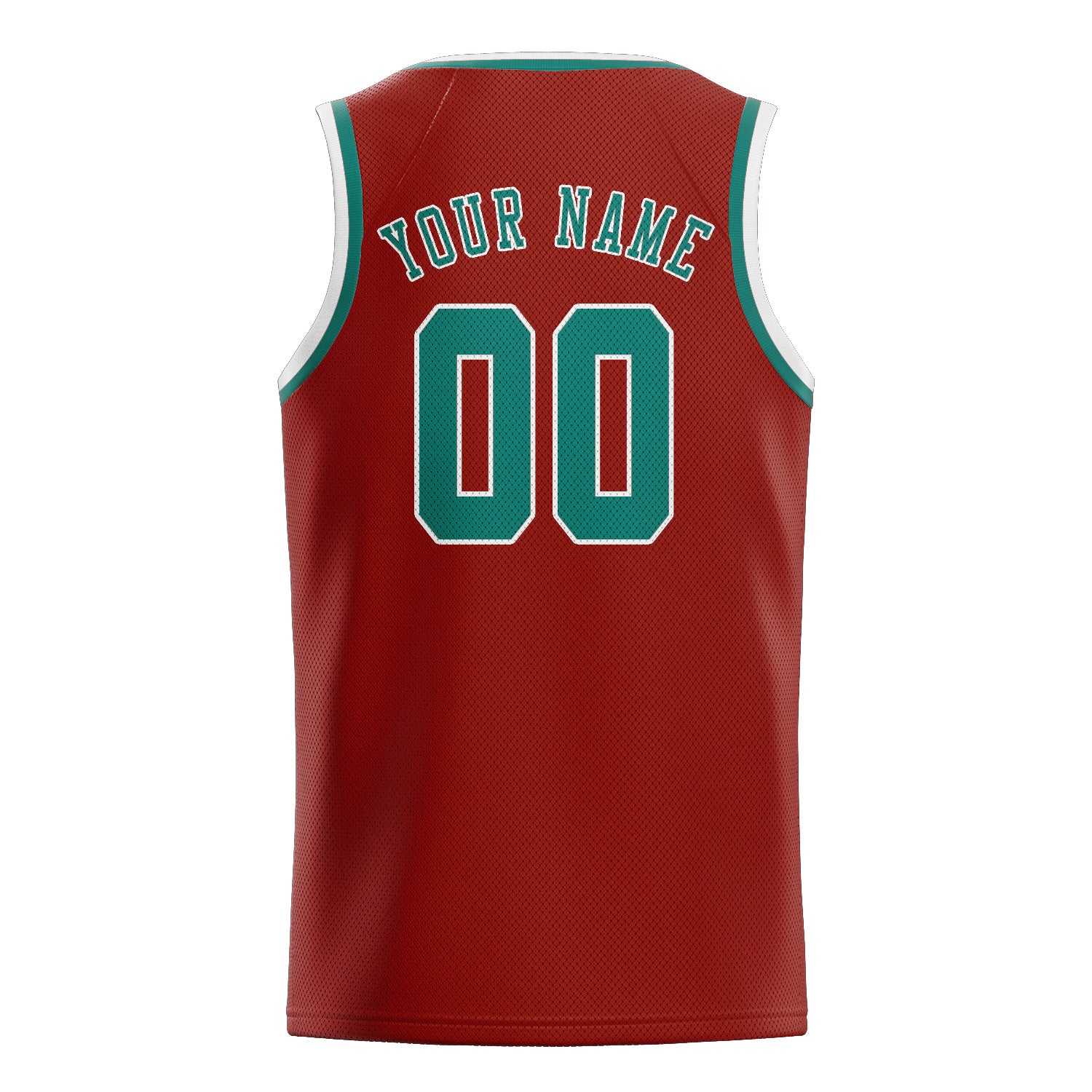 Maillot de basketball personnalisé corail rouge bleu vert