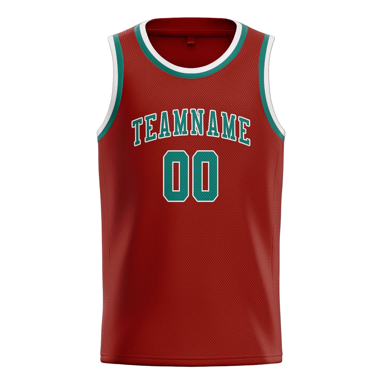 Maillot de basketball personnalisé corail rouge bleu vert