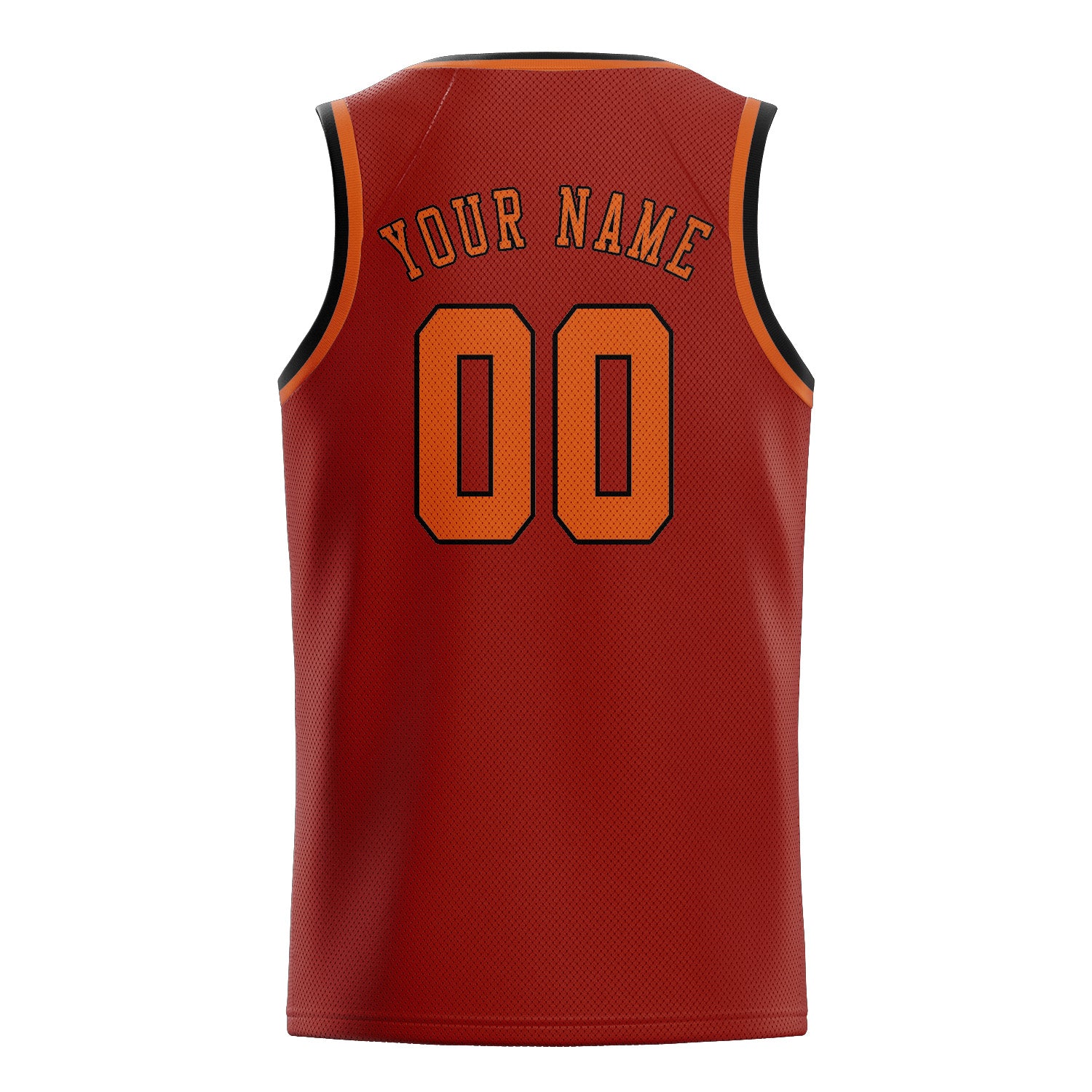 Maillot de basketball personnalisé corail rouge orange