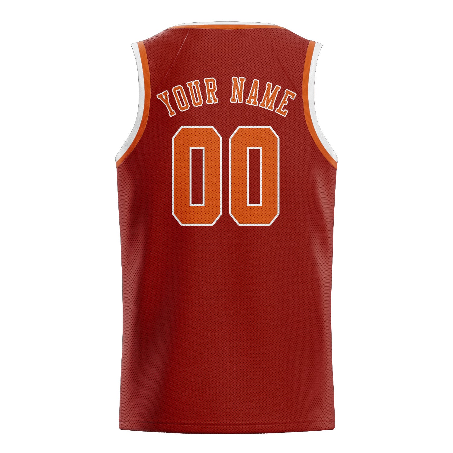 Maillot de basketball personnalisé corail rouge orange
