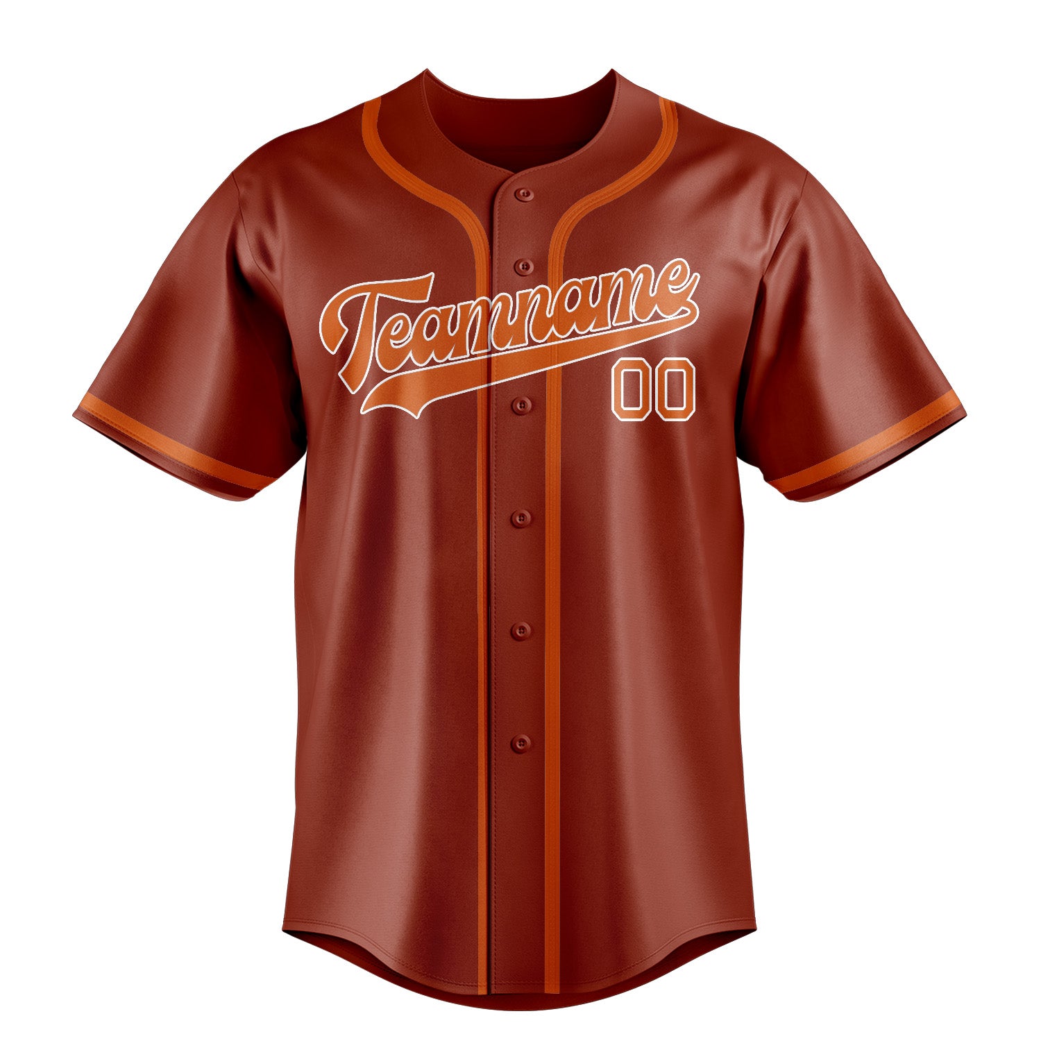 Maillot de baseball personnalisé corail rouge orange