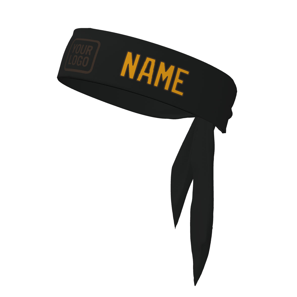 Bandeau personnalisé noir et jaune