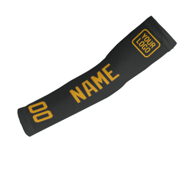 Manchon de bras personnalisé noir et jaune
