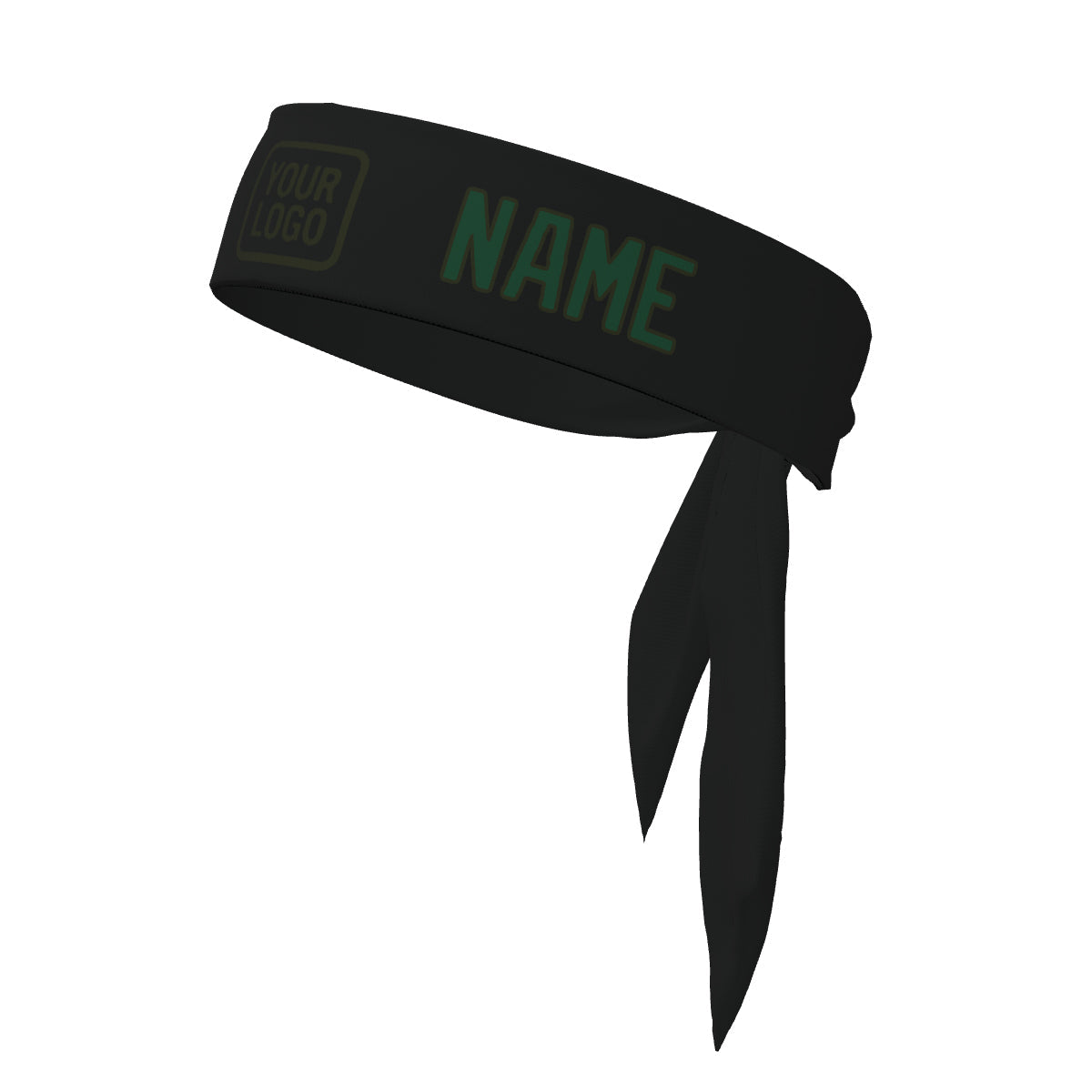 Bandeau noir et vert personnalisé
