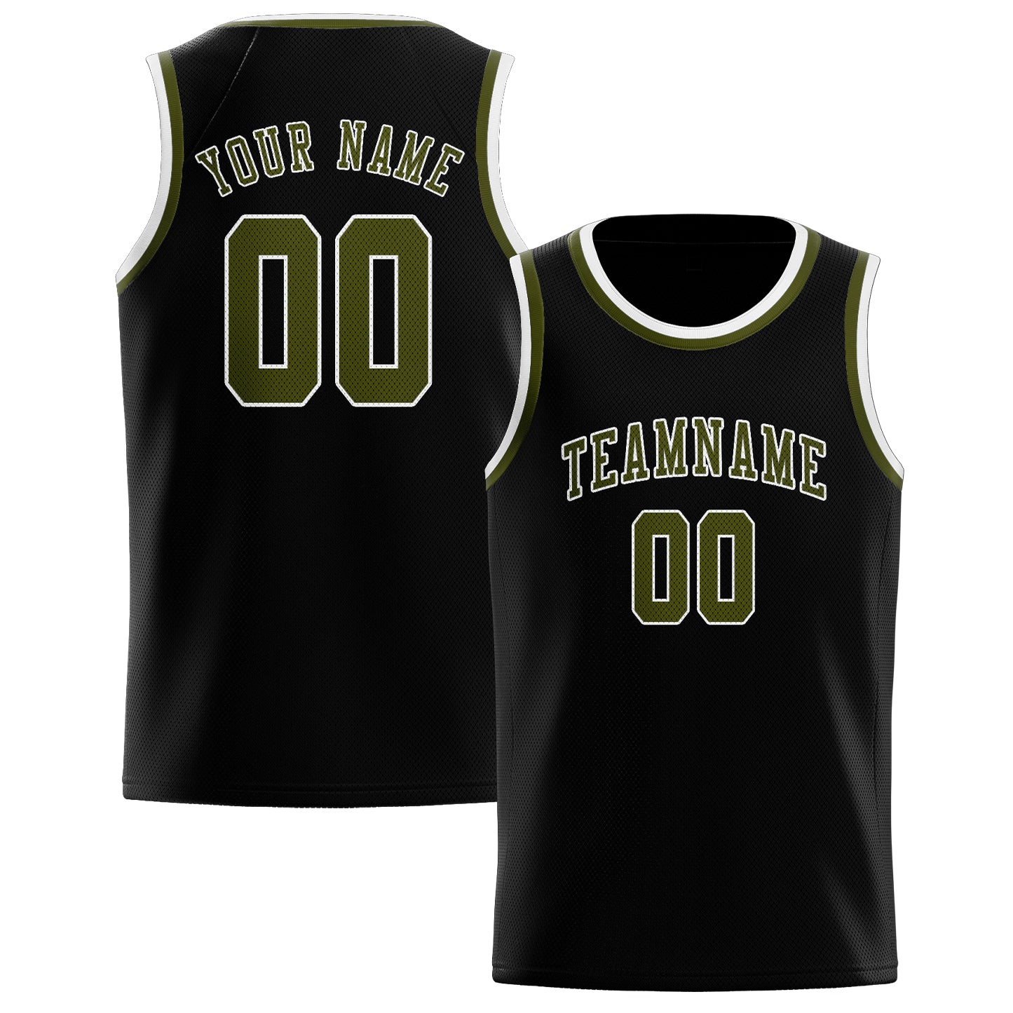 Maillot de basketball personnalisé Black Olive