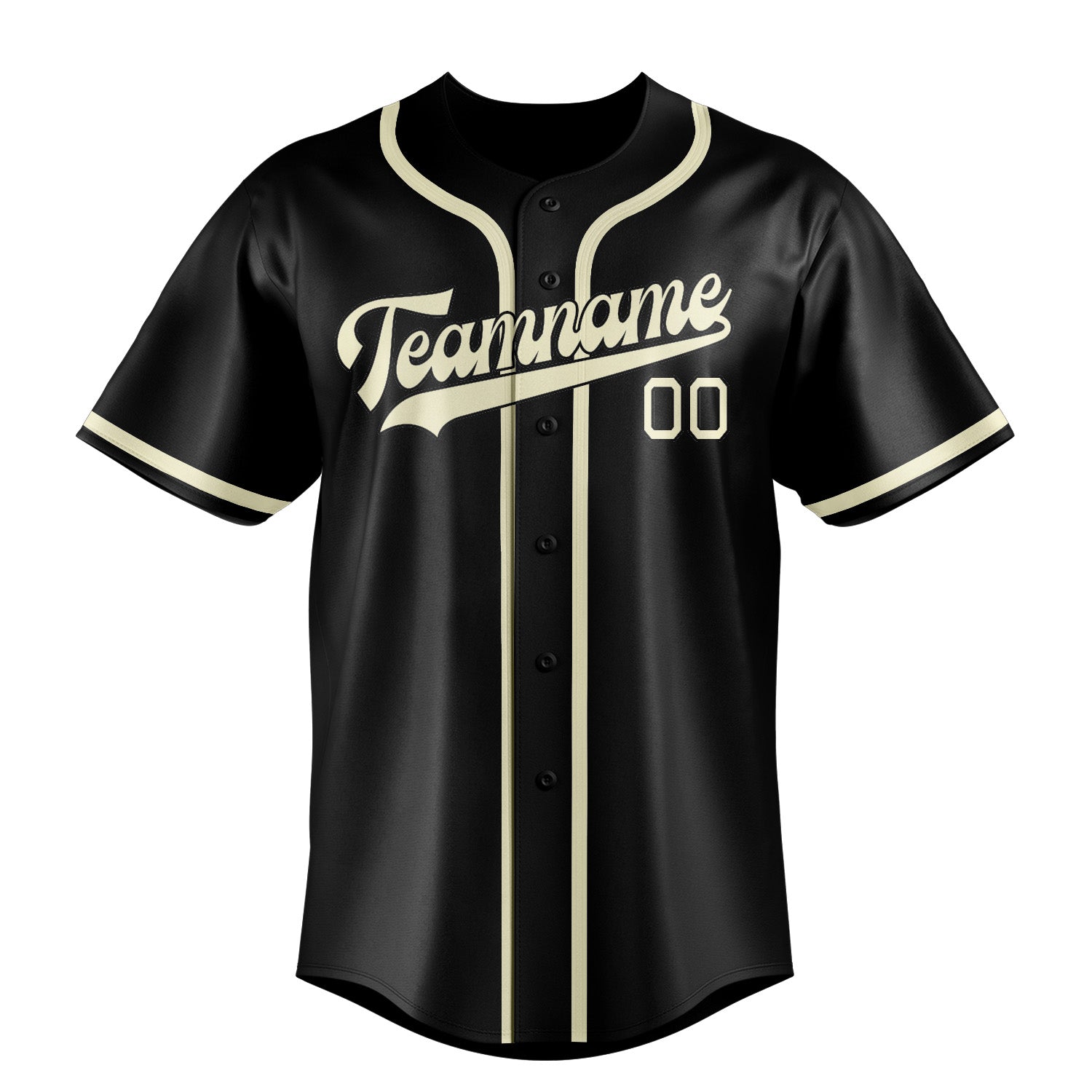 Maillot de baseball personnalisé noir et crème
