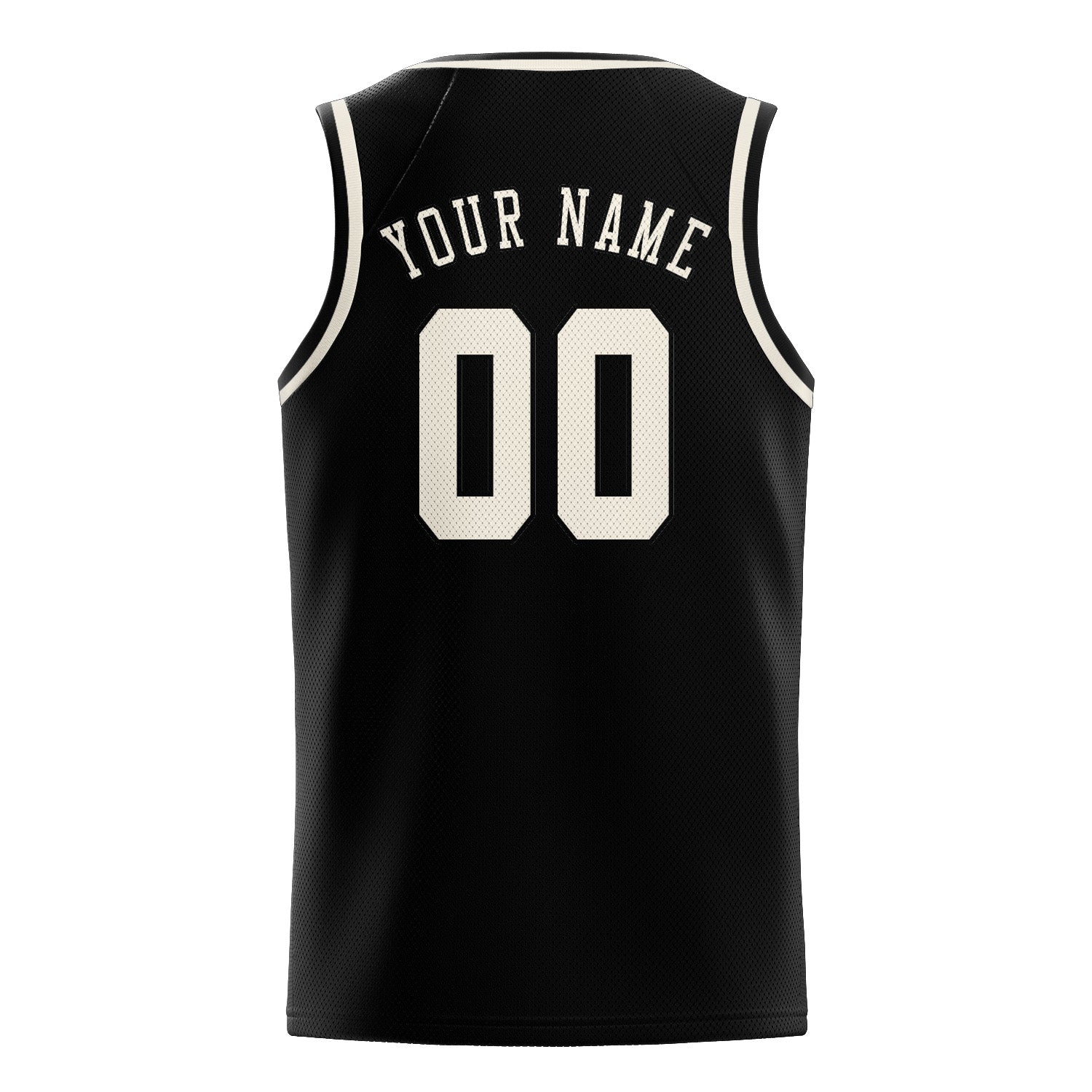 Maillot de basketball personnalisé noir et crème