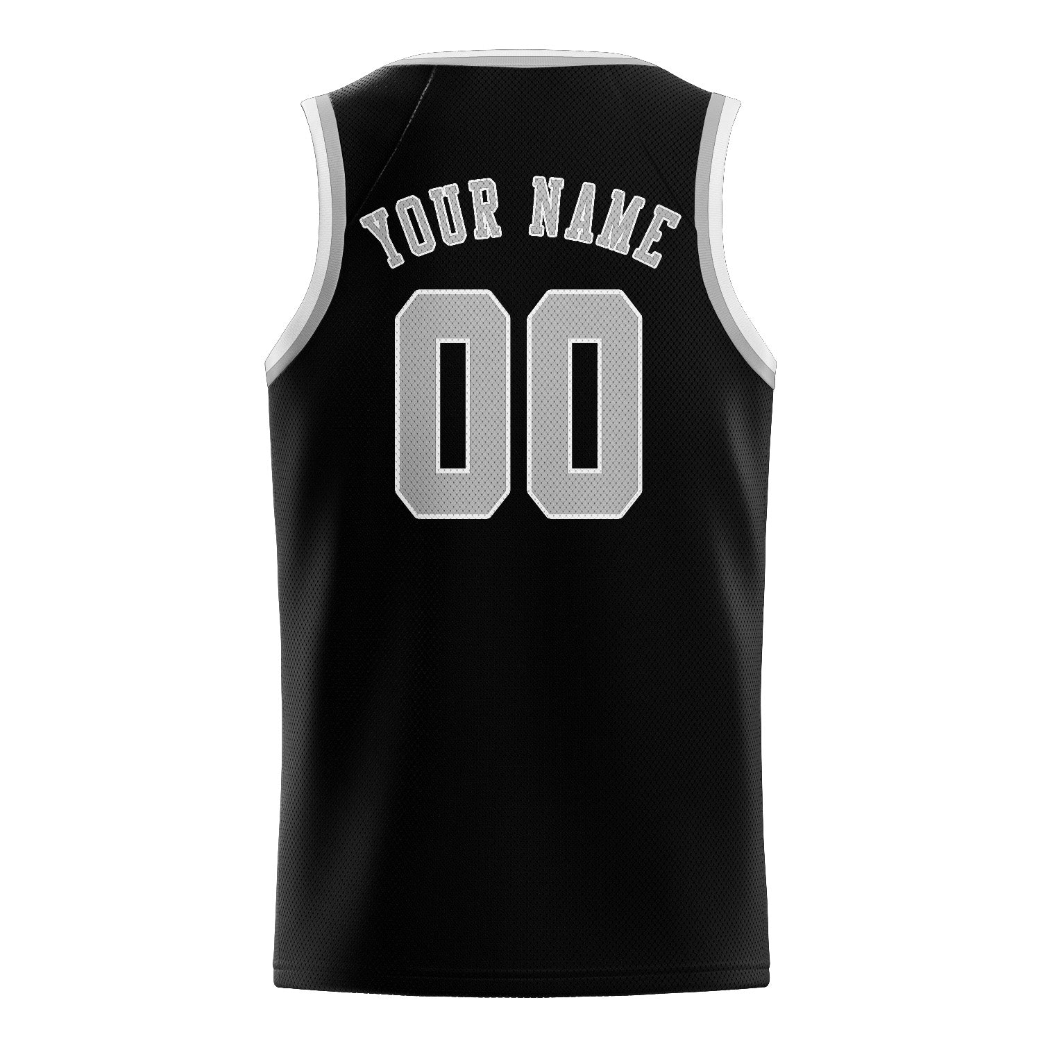 Maillot de basketball personnalisé noir et gris
