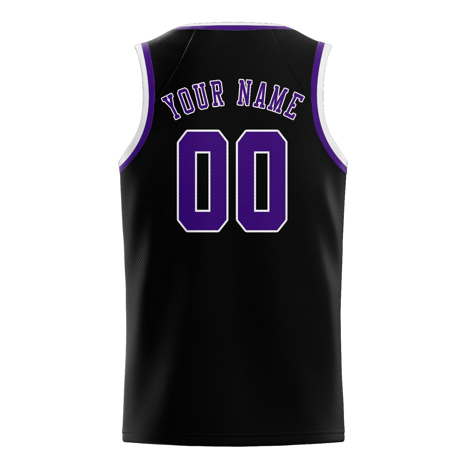 Maillot de basketball personnalisé noir et violet
