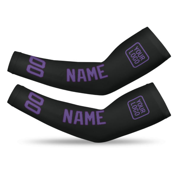 Manchon de bras personnalisé noir et violet clair
