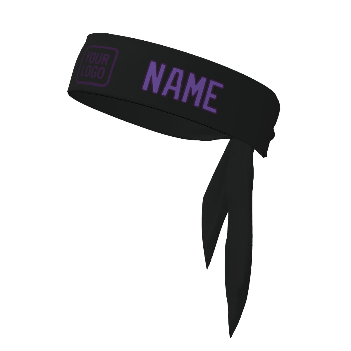 Bandeau personnalisé noir et violet clair