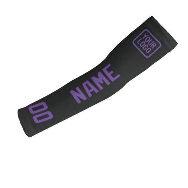 Manchon de bras personnalisé noir et violet clair