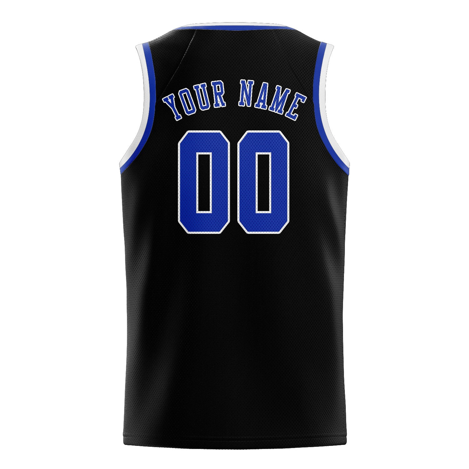 Maillot de basketball personnalisé noir et bleu ciel
