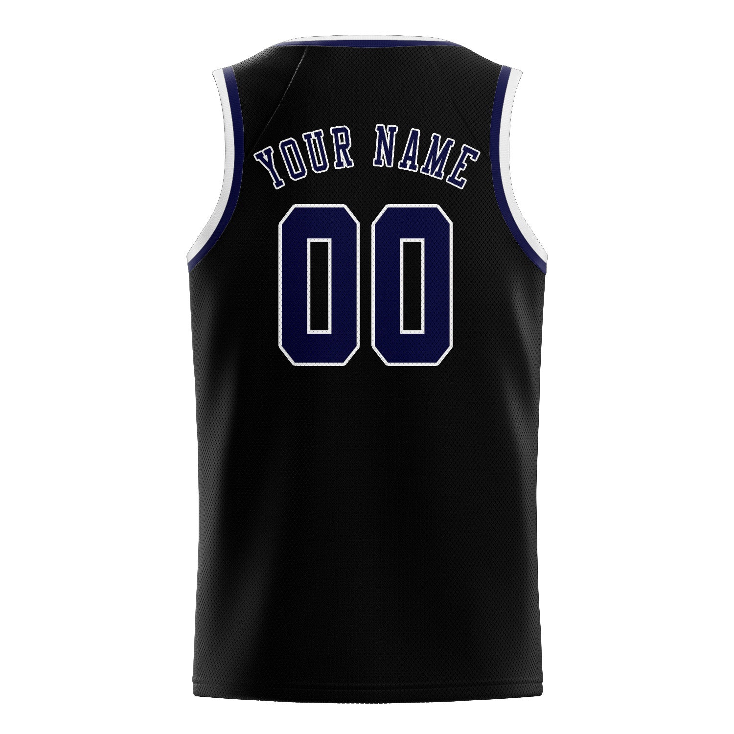 Maillot de basketball personnalisé noir et marine