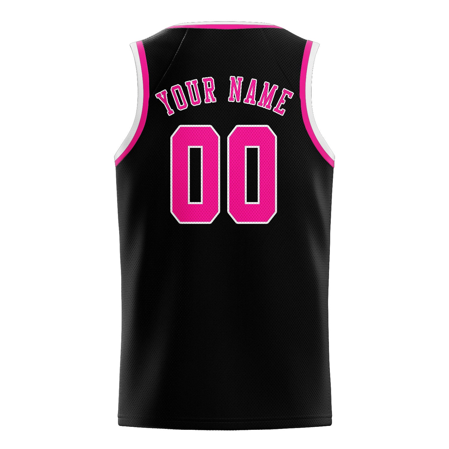 Maillot de basketball personnalisé noir et rose