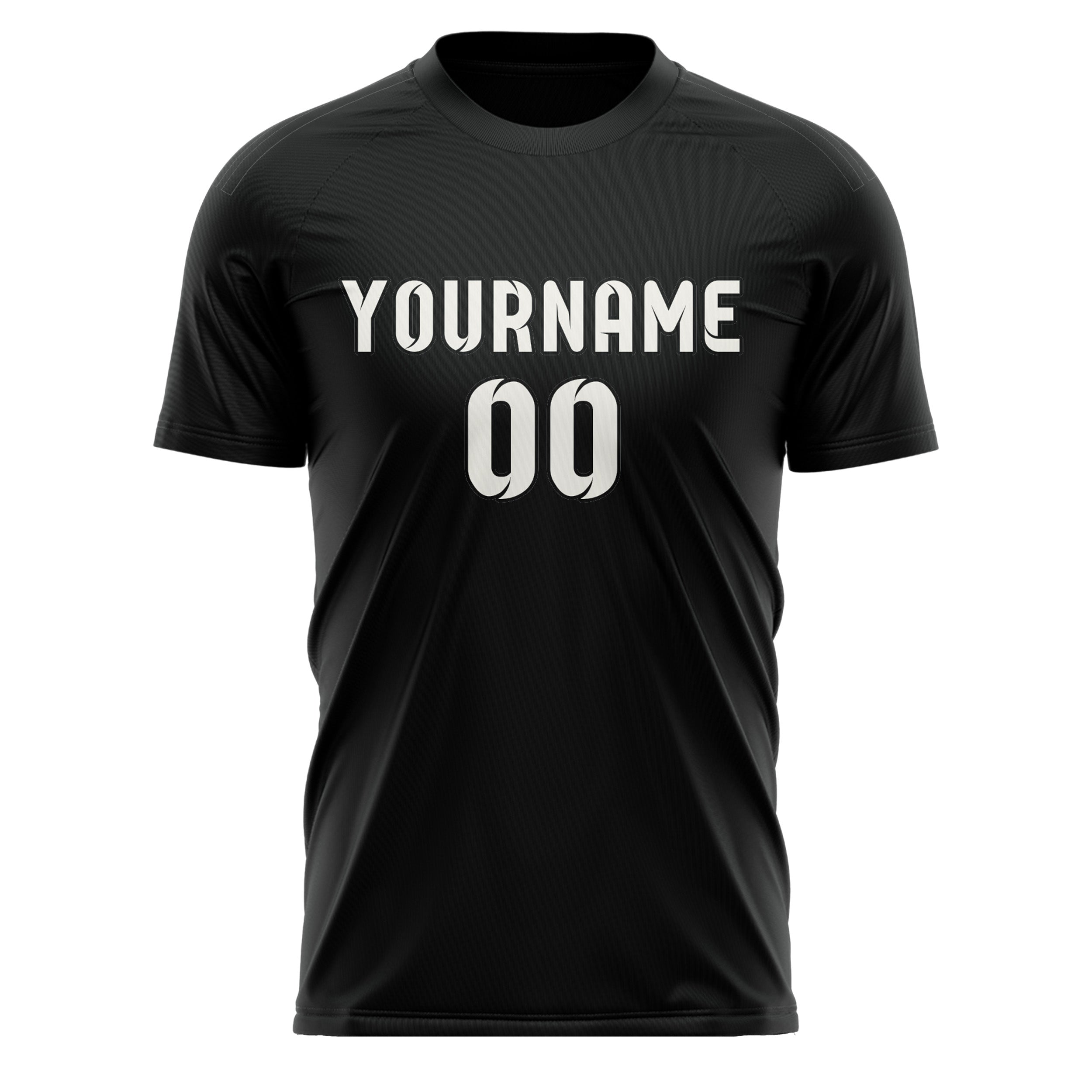 Maillot de football personnalisé noir et blanc