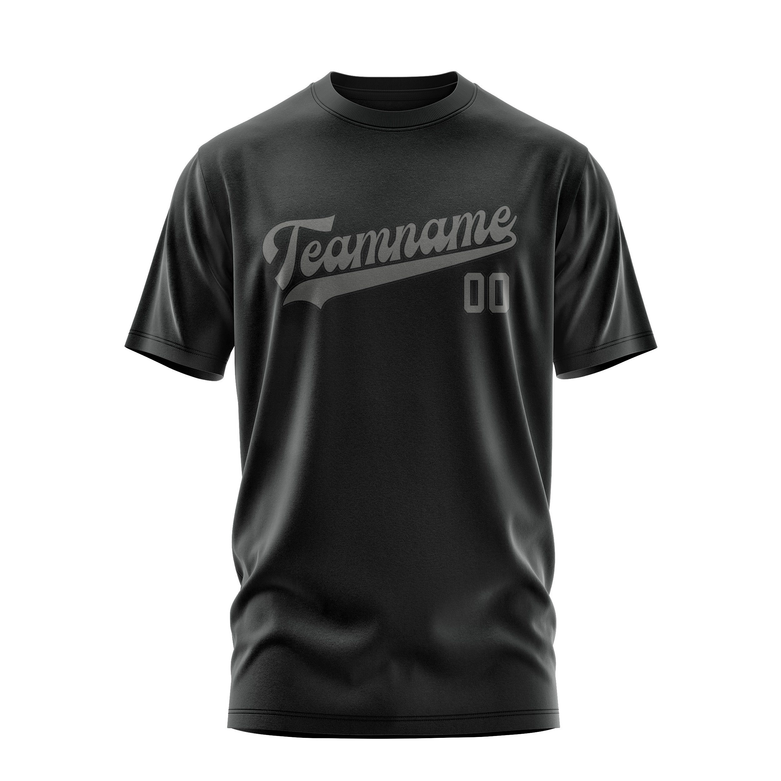 T-shirt personnalisé noir et gris foncé