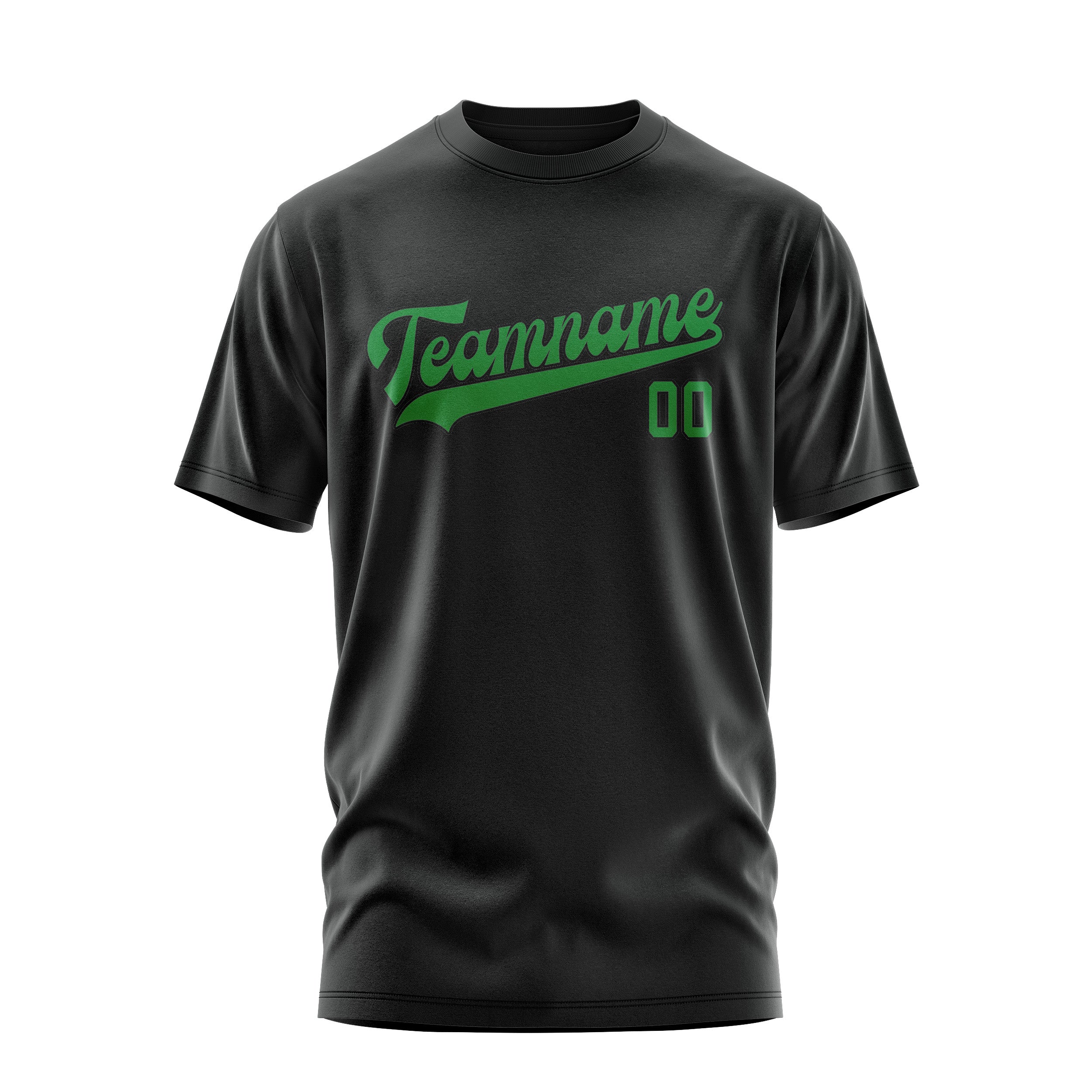 T-shirt personnalisé noir et vert émeraude