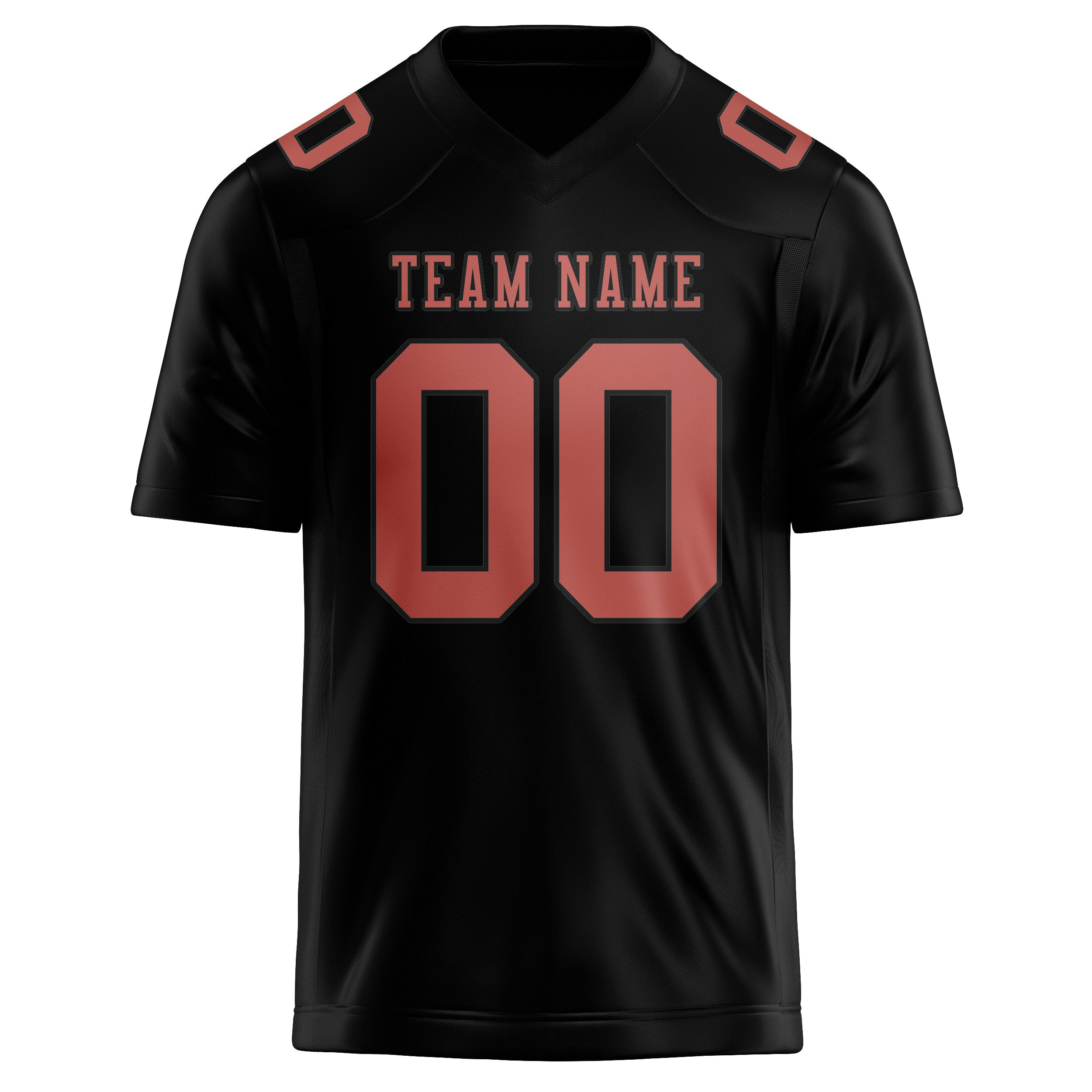 Maillot de football personnalisé Black Copper Rose