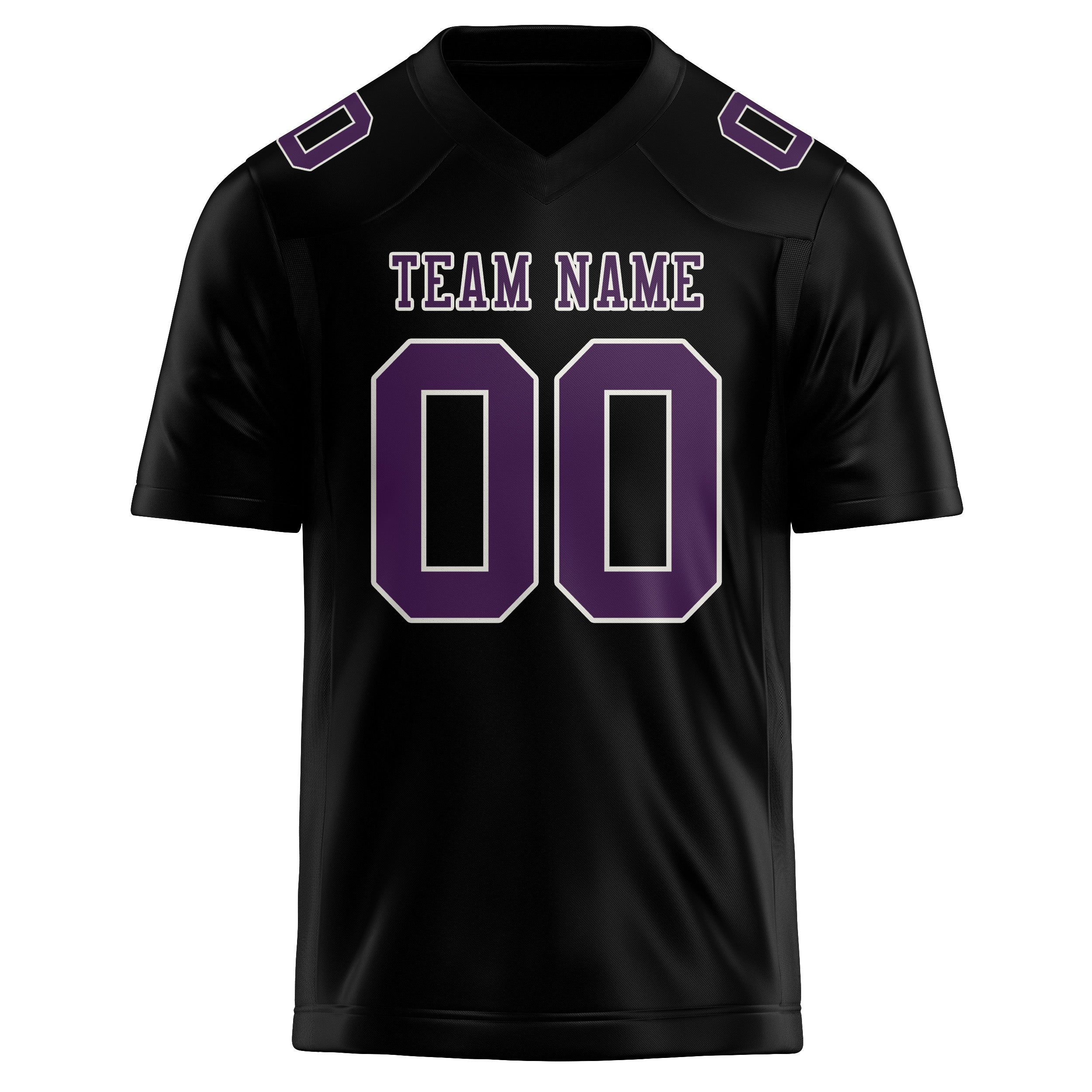 Maillot de football personnalisé noir et violet