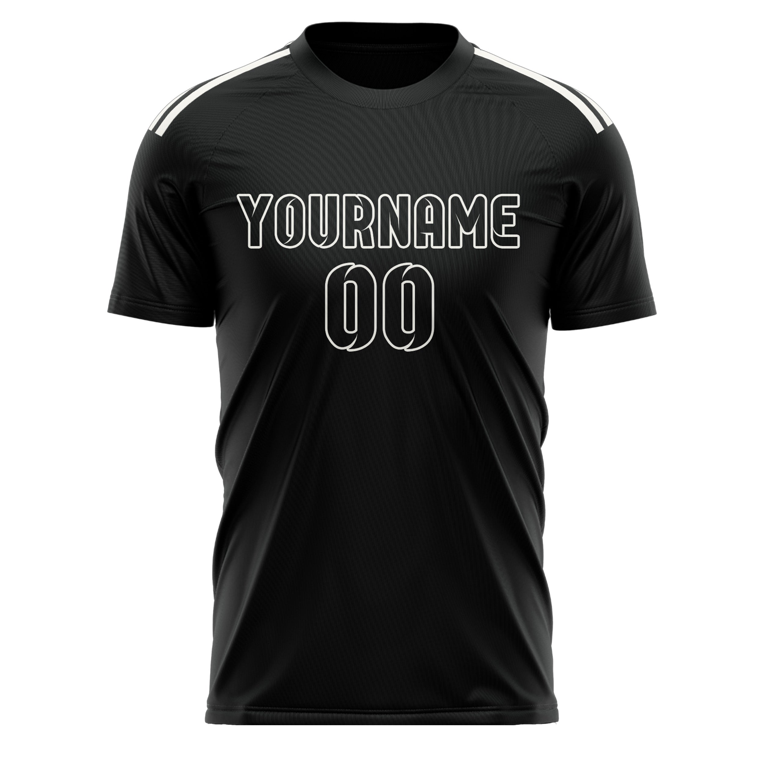 Maillot de football noir personnalisé