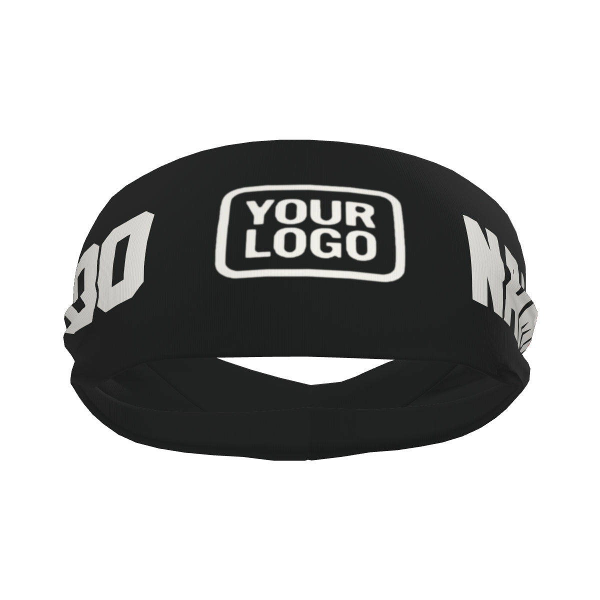 Bandeau de sport personnalisé noir et blanc